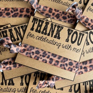 Birthday Favors Cheetah  Hair Ties Animal print hair favors Animal lover birthday FOE Hair Ties zoo party party supplies Birthday supplies