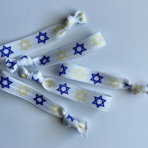 Jewish Bracelets Jewish hair piece Jewish star hair ties Jewish Girl Gift