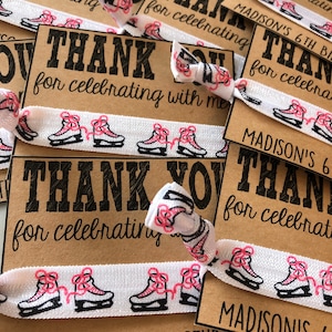 Ice Skate Hair Tie Favors: Winter Wonderland Party Thank You