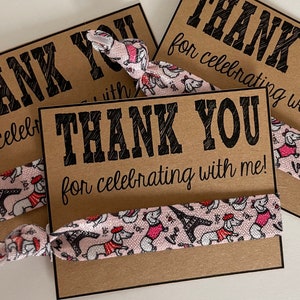 Paris theme party,paris birthday party Favors , Eiffel Tower,paris poodle, paris hair tie favors,night in Paris ,father daughter dance Favor