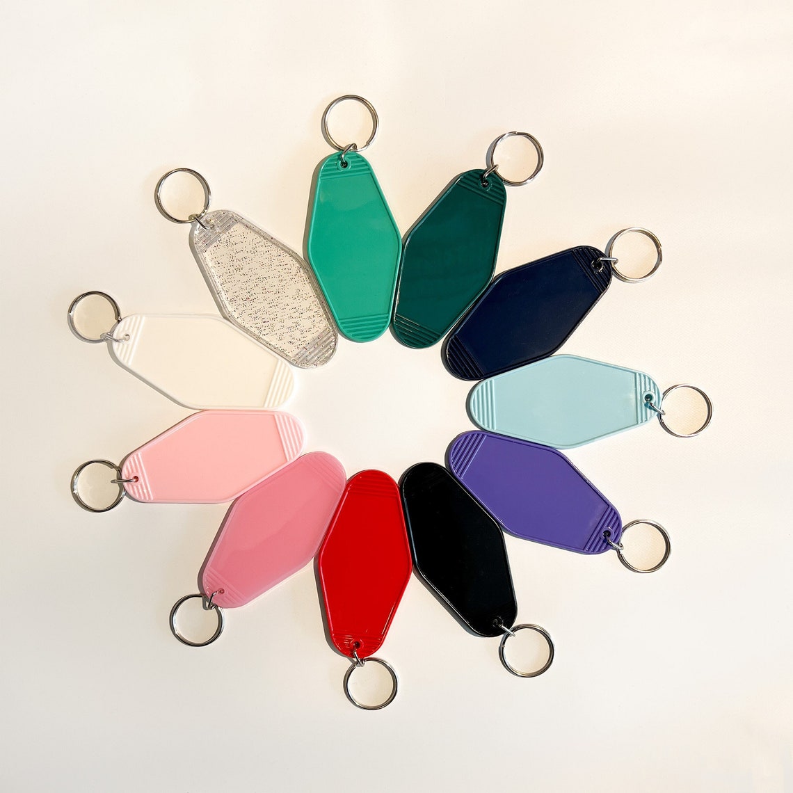 Sets of 5 or 10 Motel Keychain Blanks Solid Colors Vintage Etsy Australia