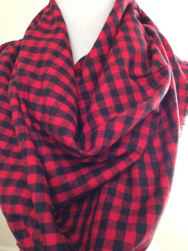 red flannel scarf