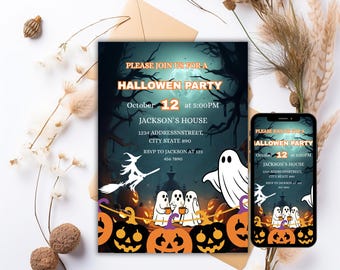Friendsgiving Invitation, Editable Thanksgiving Party Invite, Fall Celebration Printable Card, Autumn Gathering Digital Download
