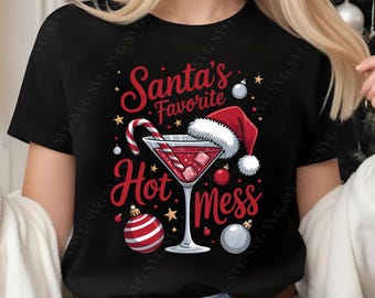 Santa’s Favorite Hot Mess SVG | Funny Christmas Cut File for Cricut & Silhouette | Holiday Quote PNG