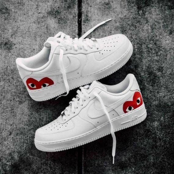 nike air force with heart