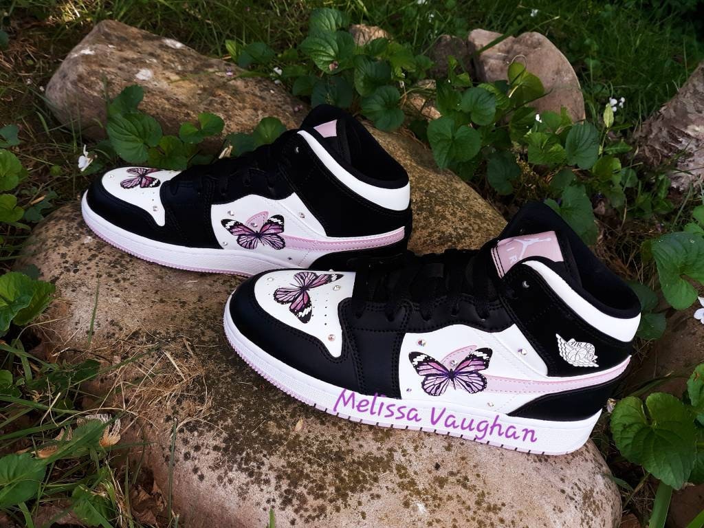 Custom Jordan 4 Retro Black Cat Custom Gift OG AJ1 Sneakers 