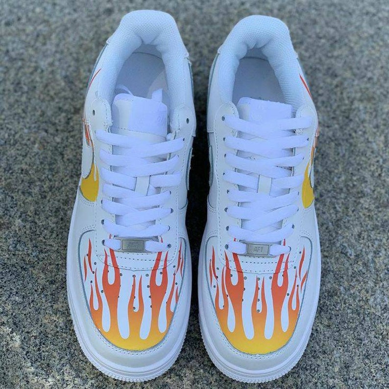 custom flame air force 1