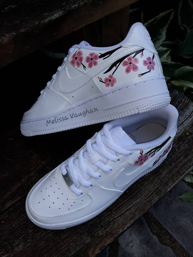 custom air force 1 cherry blossom
