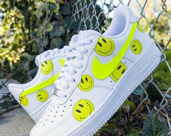 Custom Air Force Ones Original Custom Shoes Melting Smile | Etsy