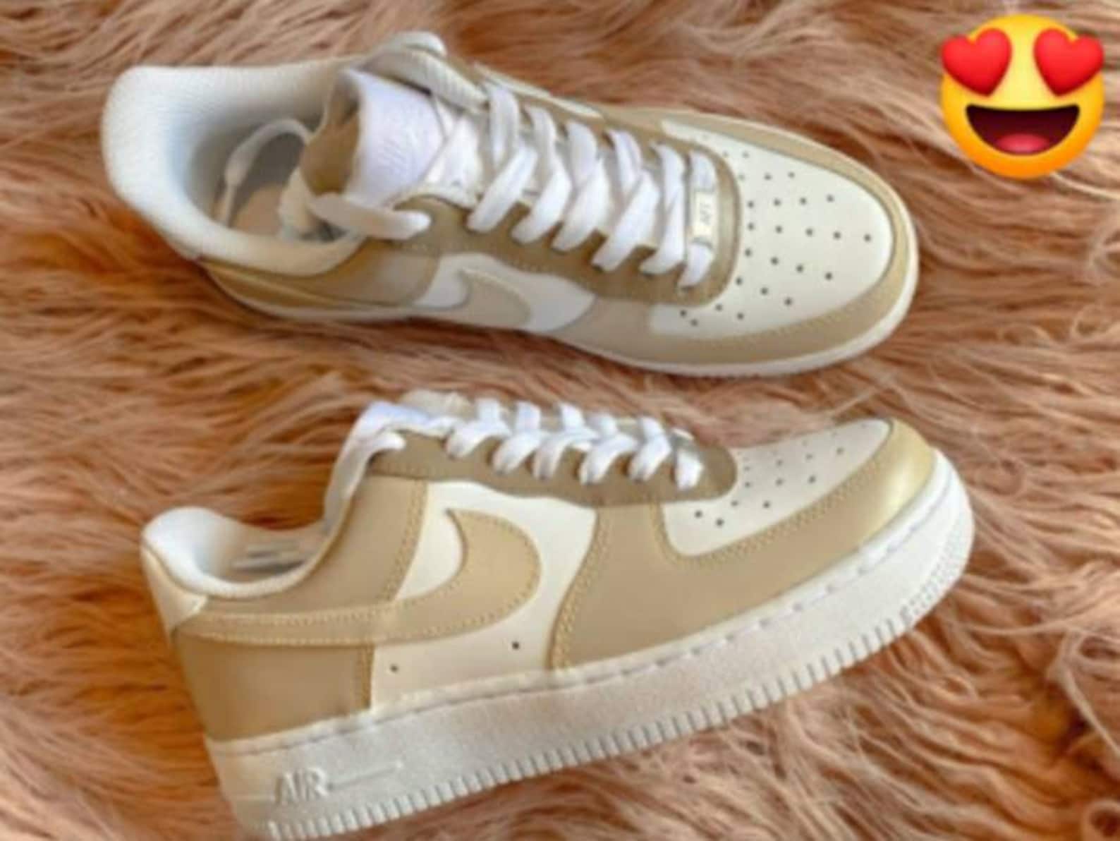 Custom Hand Painted Nike Caramel Edition Air Force 1 | Etsy