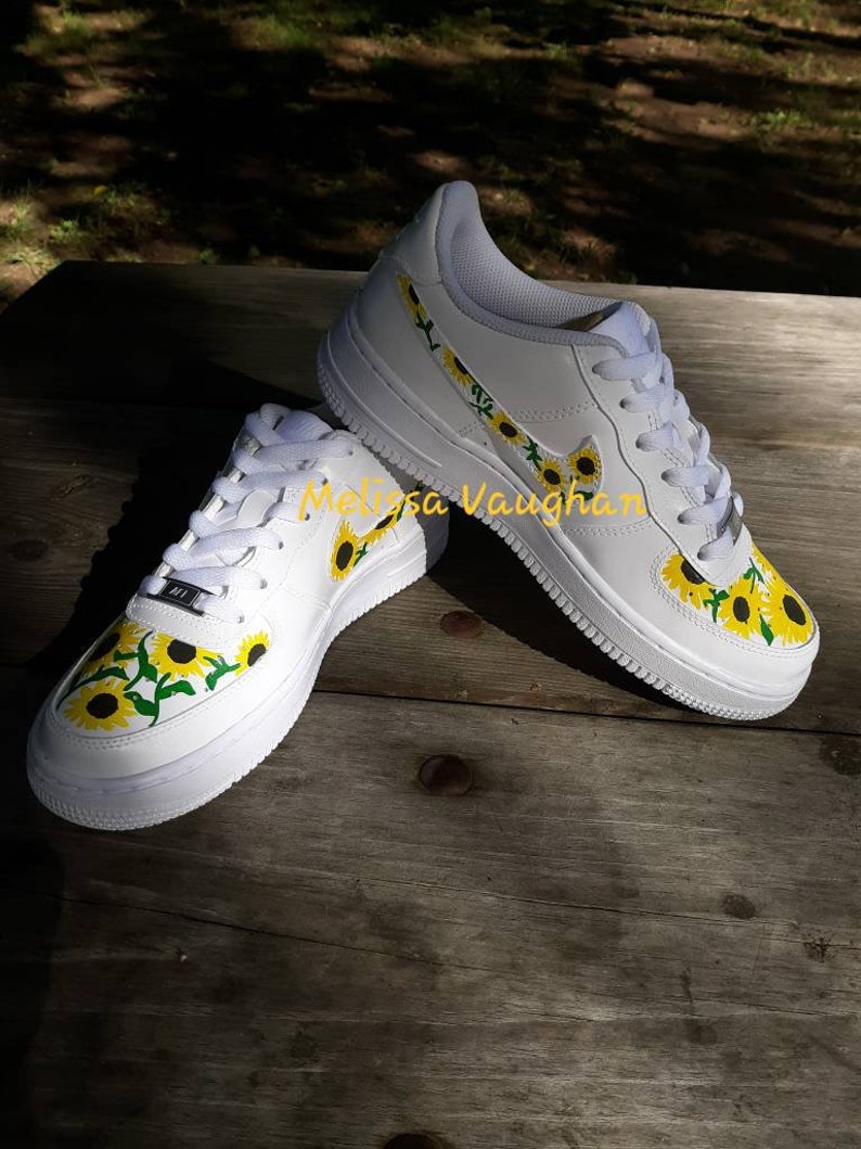 air force ones with sunflowers