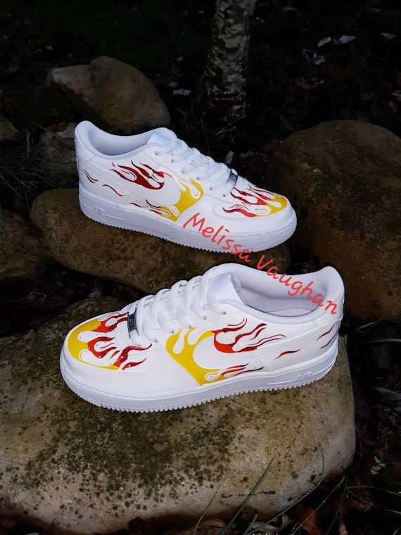 FLAME 1s red Custom Air Force 1 