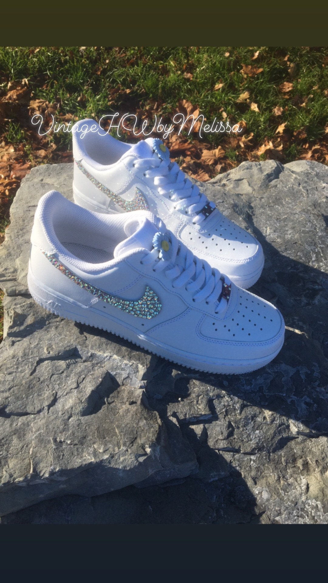 Swarvoski Crystal Jeweled Air Force 1s Bling Forces | Etsy