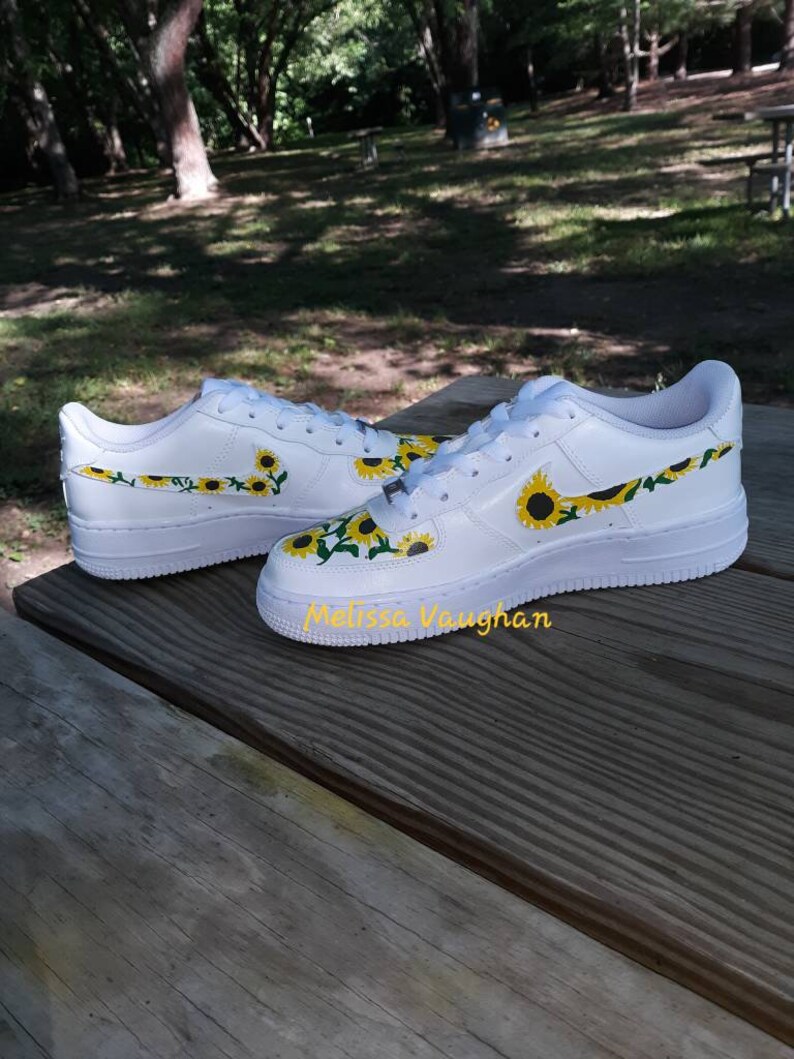 air force 1 with sunflowers