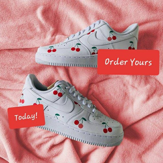 red and white air force 1s