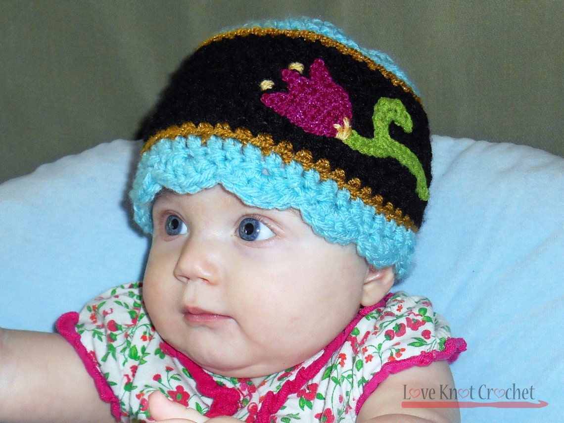 Princess Anna Inspired Tulip Hat Crochet PATTERN NB to Adult Etsy