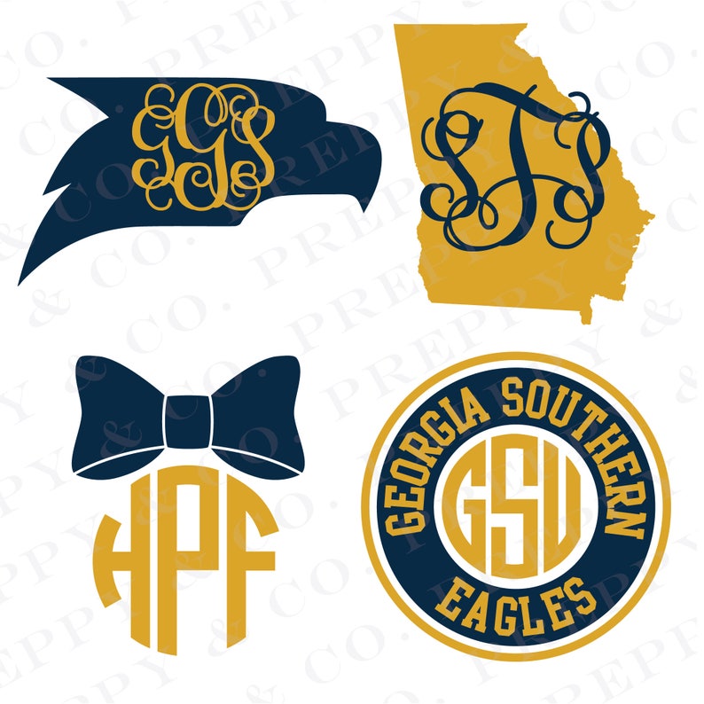 Southern Vinyl Decal Monogram GSU Sticker Etsy