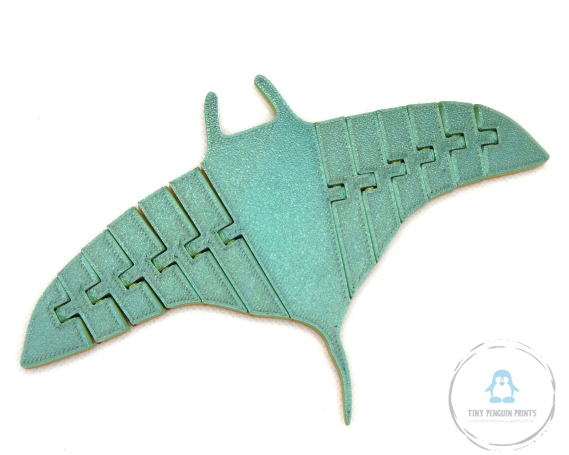 Ray Fidget Flexi Fidget Manta Ray - Articulated, 3D Printed, Toy, Gift, Fidget ...