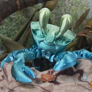 Ghost Crab Fidget Pet - Articulated, 3D Printed, Toy, Gift, Fidget Stim, Multiple Colors, Great First Pets