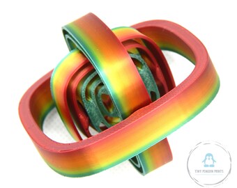 Gyro Fidget Spinner Toy, Articulated, 3D Printed, Multiple Colors