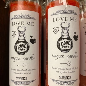 Love Me Spell Candle - Blessed & Dressed 7 Day Candle - love spell