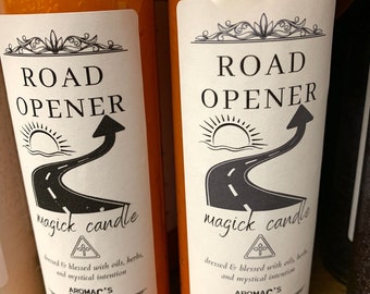 Road Opener Spell Candle - Blessed & Dressed 7 Day Candle