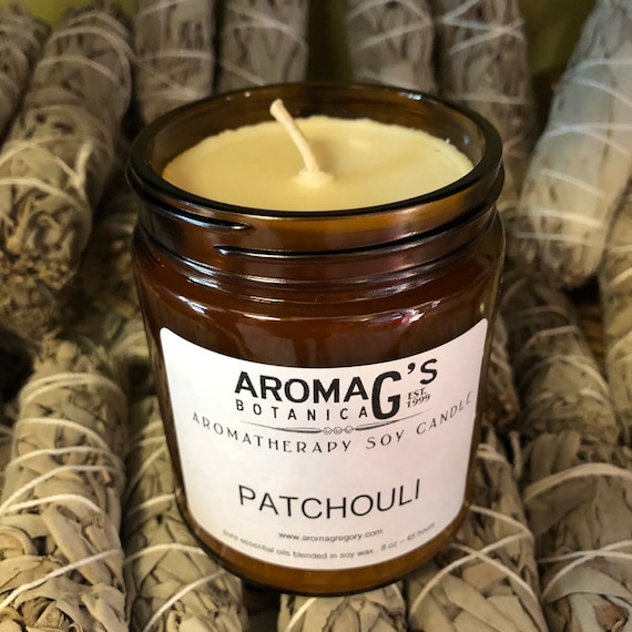 Patchouli Aromatherapy Soy Candle made with real essential oils