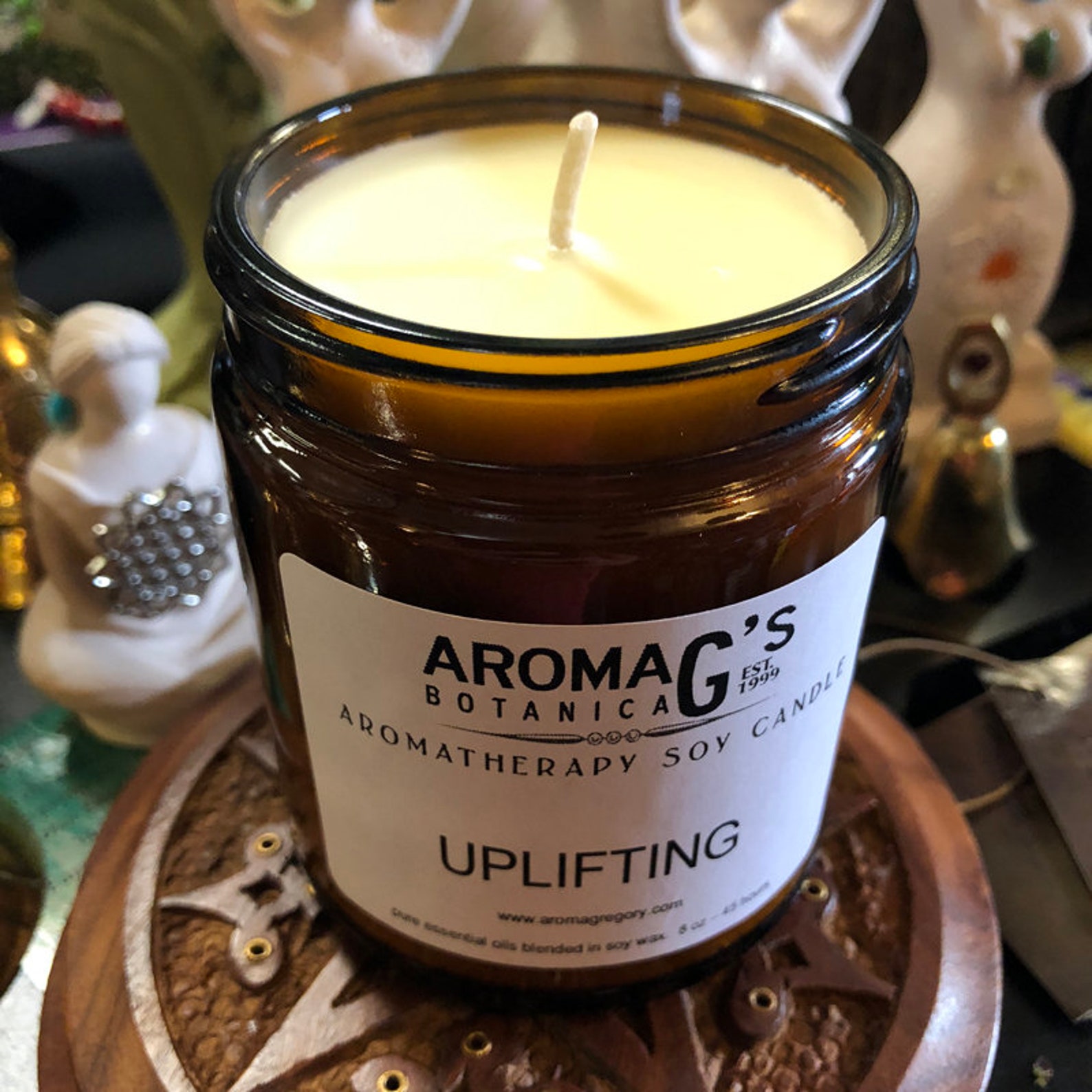 Uplifting Soy Candle Real Aromatherapy Soy Candle Scented Etsy