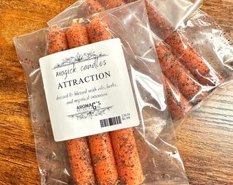 Attraction chime spell candles - 3 pack - blessed and dressed