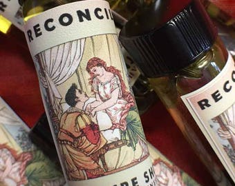 Aceite de reconciliación - aceite de hoodoo - aceite de conjuro - brujería - pagano