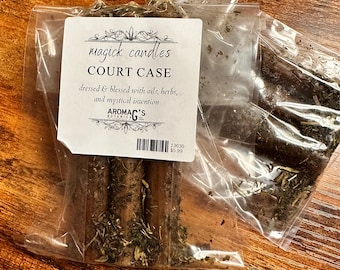 Court Case chime spell candles - 3 pack - blessed and dressed