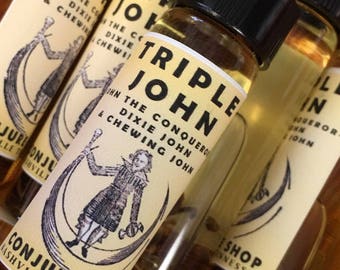 Triple John oil - hoodoo oil - conjure oil - witchcraft - pagan