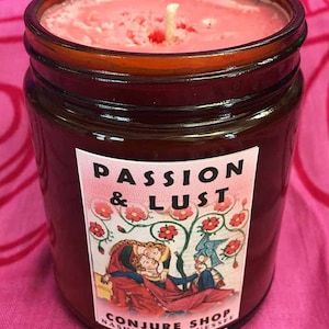 Passion and Lust scent soy candle - hoodoo - pagan - witchcraft