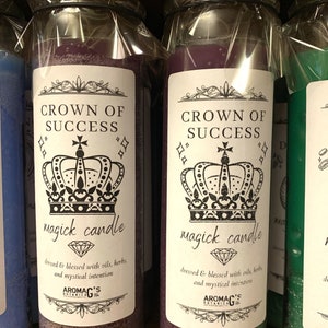 Crown of Success Spell Candle - Blessed & Dressed 7 Day Candle