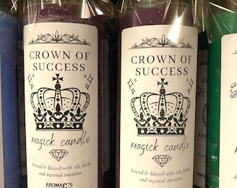 Crown of Success Spell Candle - Blessed & Dressed 7 Day Candle