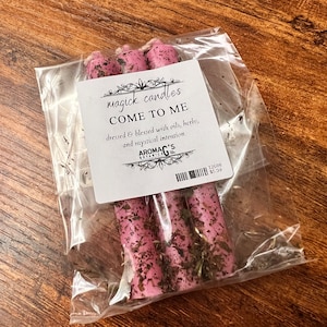 Come to Me chime spell candles - 3 pack - blessed and dressed