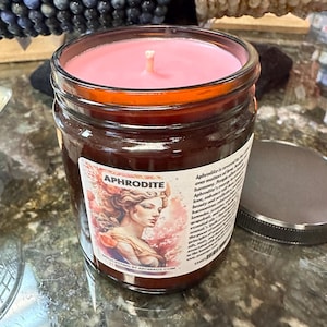 Aphrodite Candle – Handcrafted Soy Candle for Love & Harmony – Perfect Self-Care Gift for Romantic Moments image 1