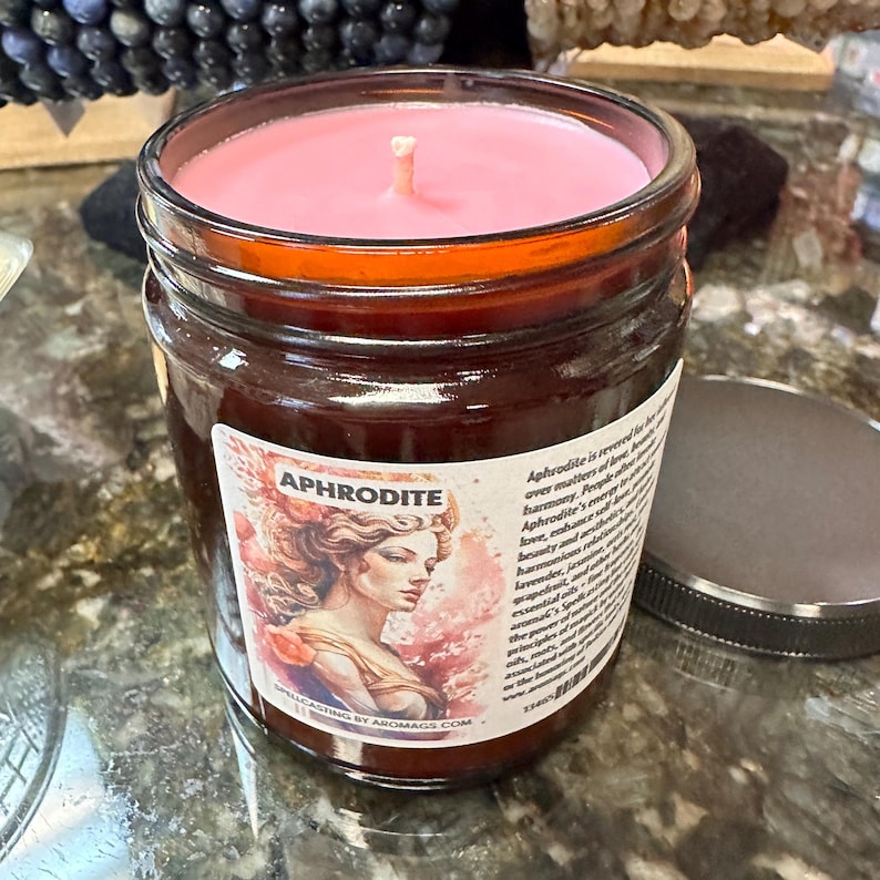 Aphrodite Candle – Handcrafted Soy Candle for Love & Harmony – Perfect Self-Care Gift for Romantic Moments image 1