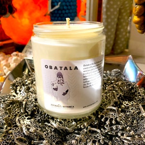 Obatala Orisha scent soy candle - hoodoo - santeria