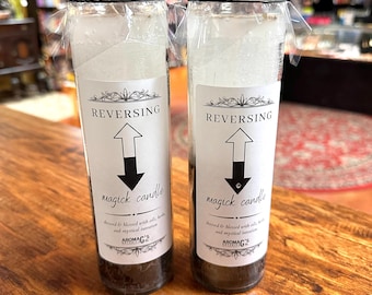 Reversing Spell Candle - Blessed & Dressed 7 Day Candle