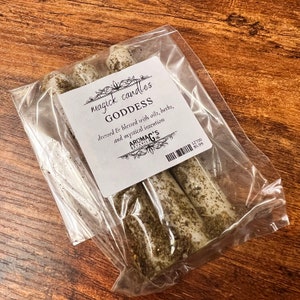 Goddess chime spell candles - 3 pack - blessed and dressed
