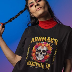 Sugar Skull softstyle T-shirt - uniseks - Day of the Dead, AromaG&#39;s T-shirt, Day of the Dead-shirt, uniseks grafisch T-shirt,
