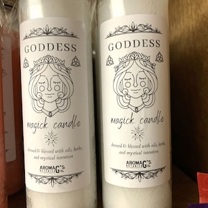 Goddess Spell Candle - Blessed & Dressed 7 Day Candle