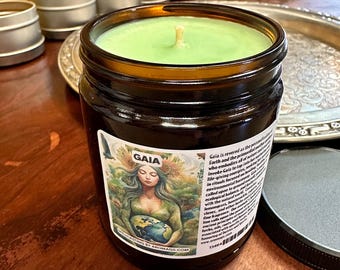 Gaia Candle for Fertility & Growth | Earth Goddess Candle for Spiritual Rituals, Manifestation