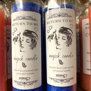 Return to Me Spell Candle - Blessed & Dressed 7 Day Candle