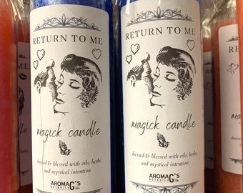 Return to Me Spell Candle - Blessed & Dressed 7 Day Candle
