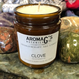 Clove Soy Candle - real aromatherapy soy candle scented with essential oils