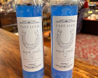 Fast Luck Spell Candle - Blessed & Dressed 7 Day Candle