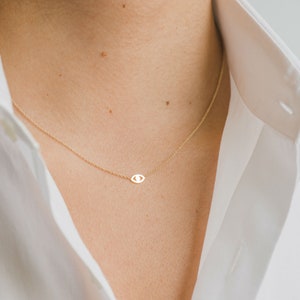 Mini evil eye necklace hot sale