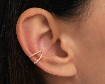 Double Diamond Ear Cuff